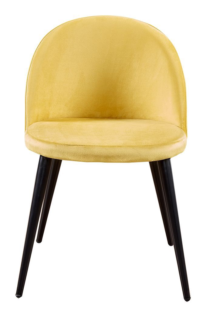 Velvet Dining Chair, Yellow Velvet