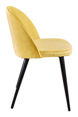 Velvet Dining Chair, Yellow Velvet