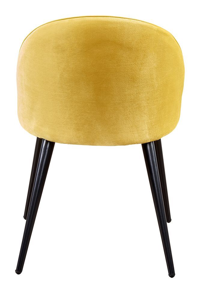 Velvet Dining Chair, Yellow Velvet