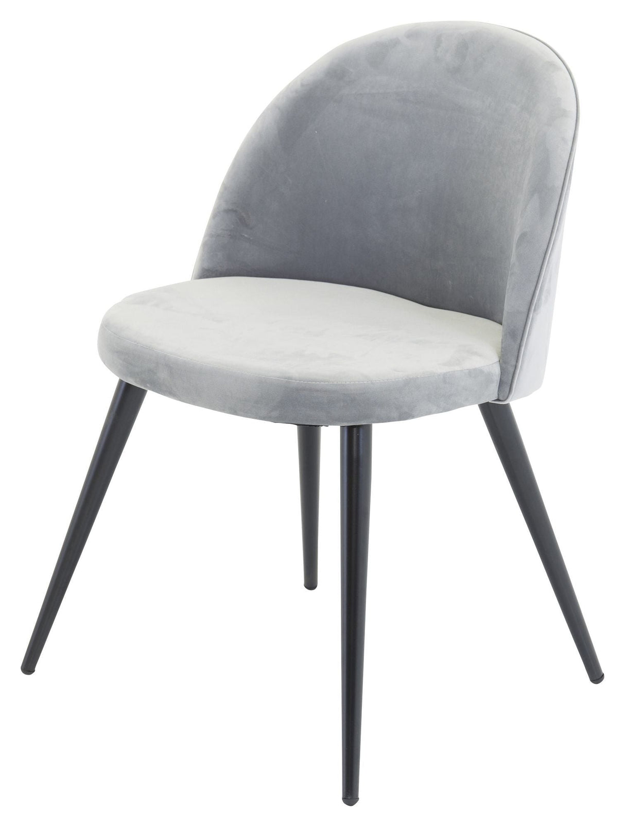 Velvet Dining Chair, Light Gray Velvet