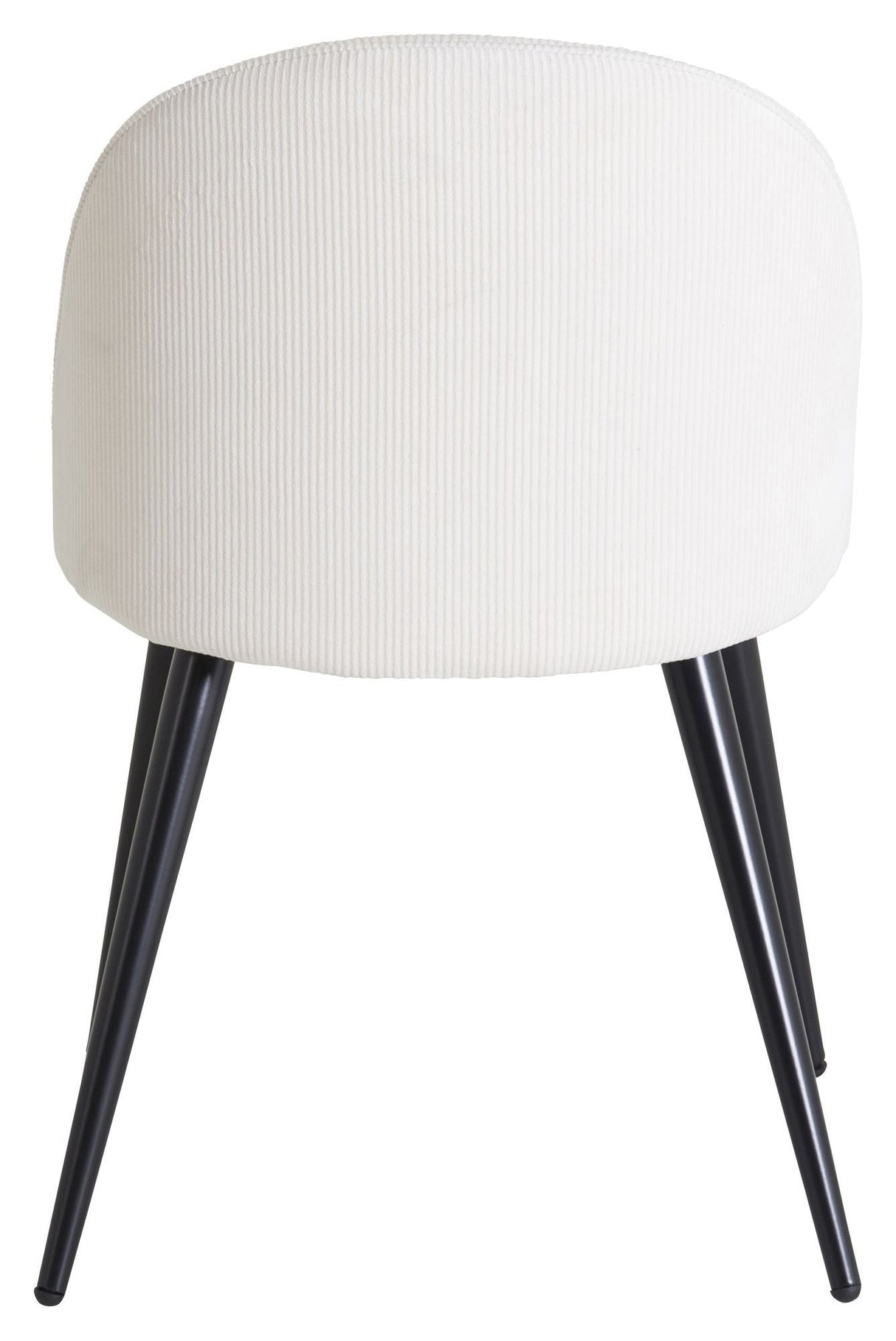 Velvet Dining chair, Off white velvet, black metal legs