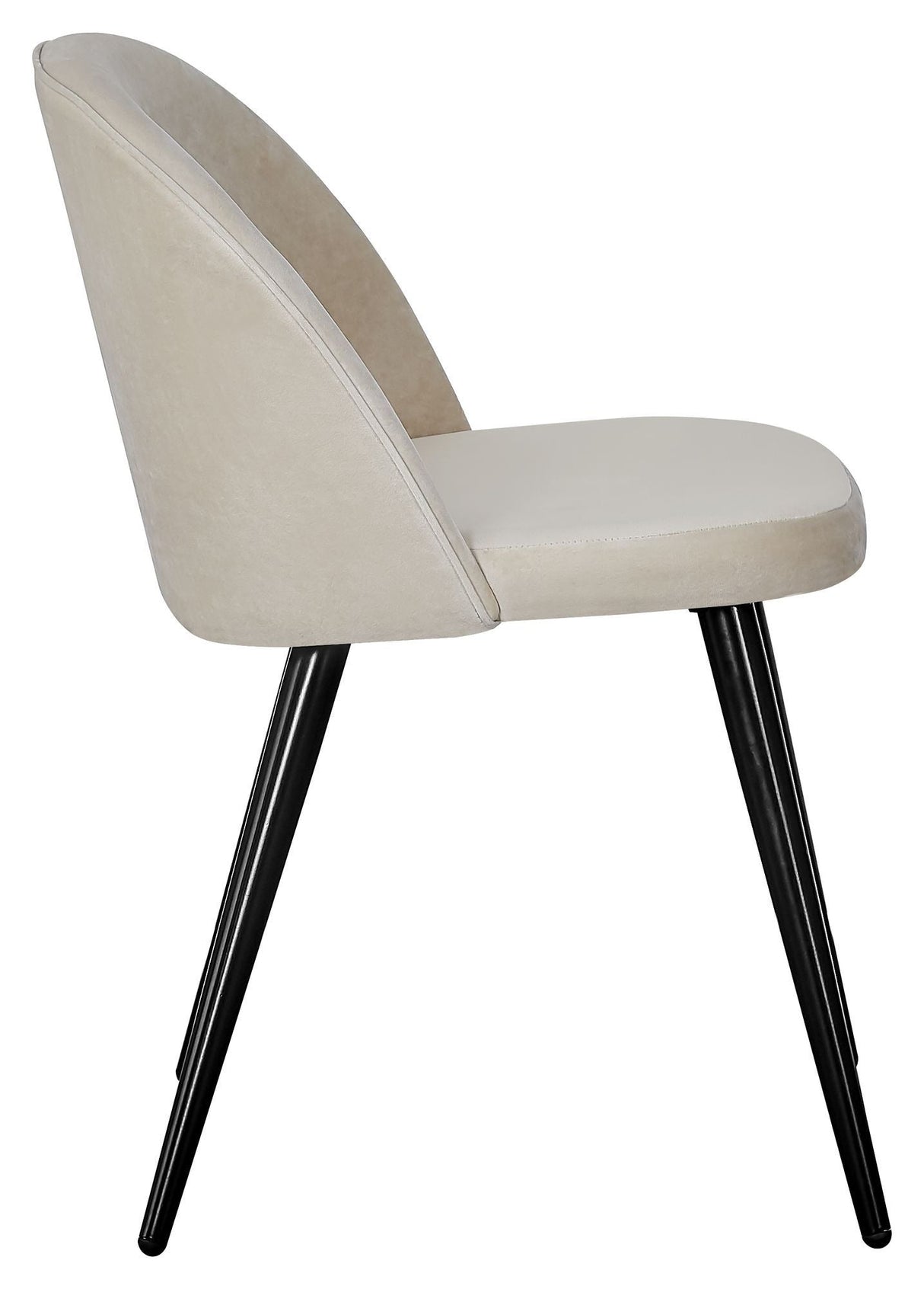 Velvet Dining Chair, Offwhite Velvet