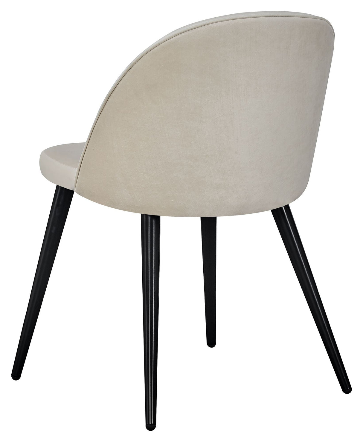 Velvet Dining Chair, Offwhite Velvet