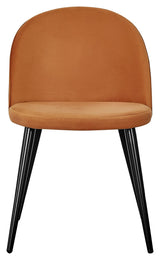 Velvet Dining Chair, Orange