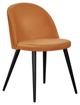 Velvet Dining Chair, Orange