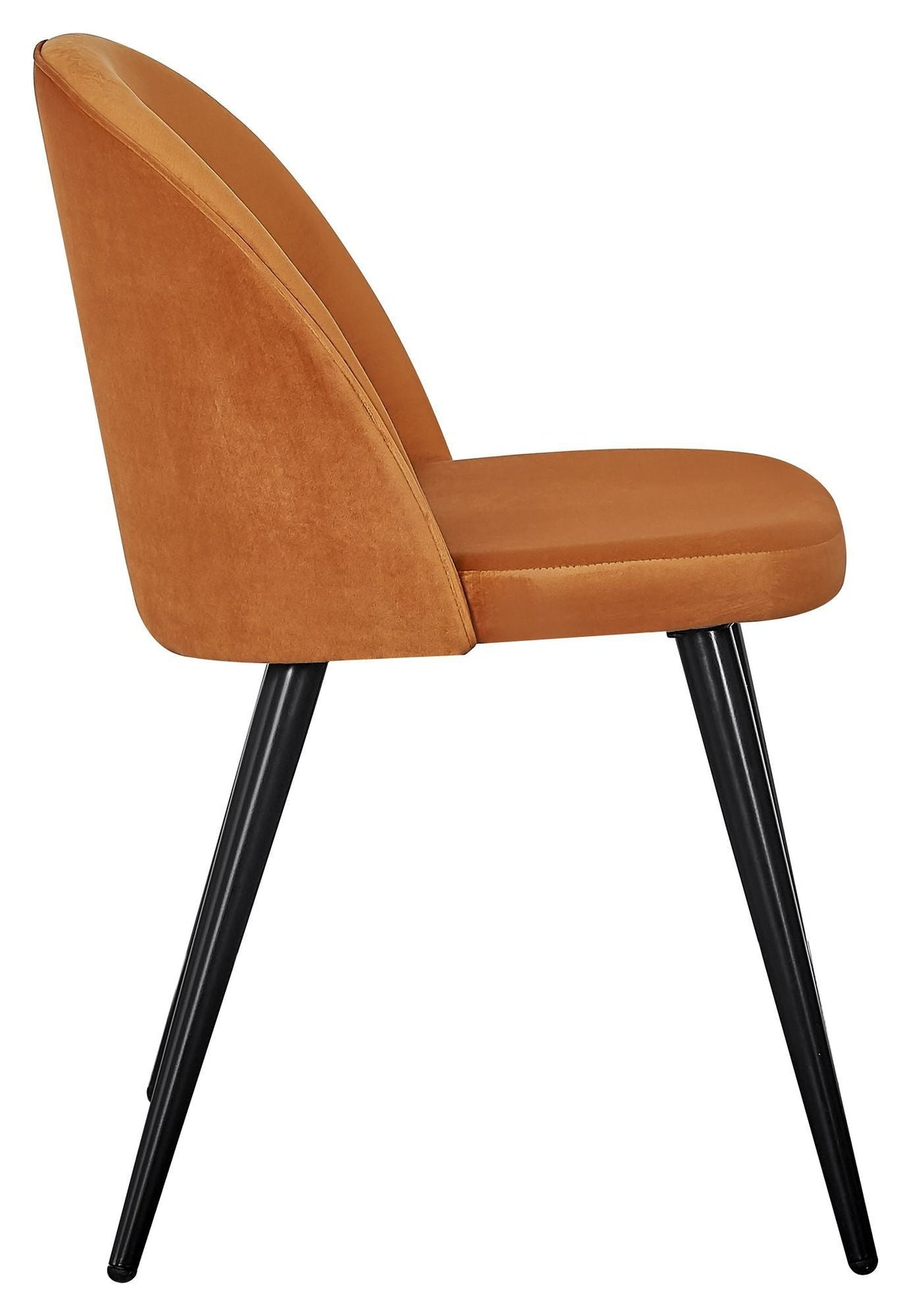 Velvet Dining Chair, Orange