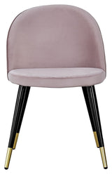 Velvet Dining chair, Rosa Velour, brass