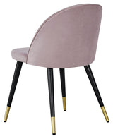 Velvet Dining chair, Rosa Velour, brass