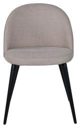 Velvet Stitches Dining Chair, Beige/Black