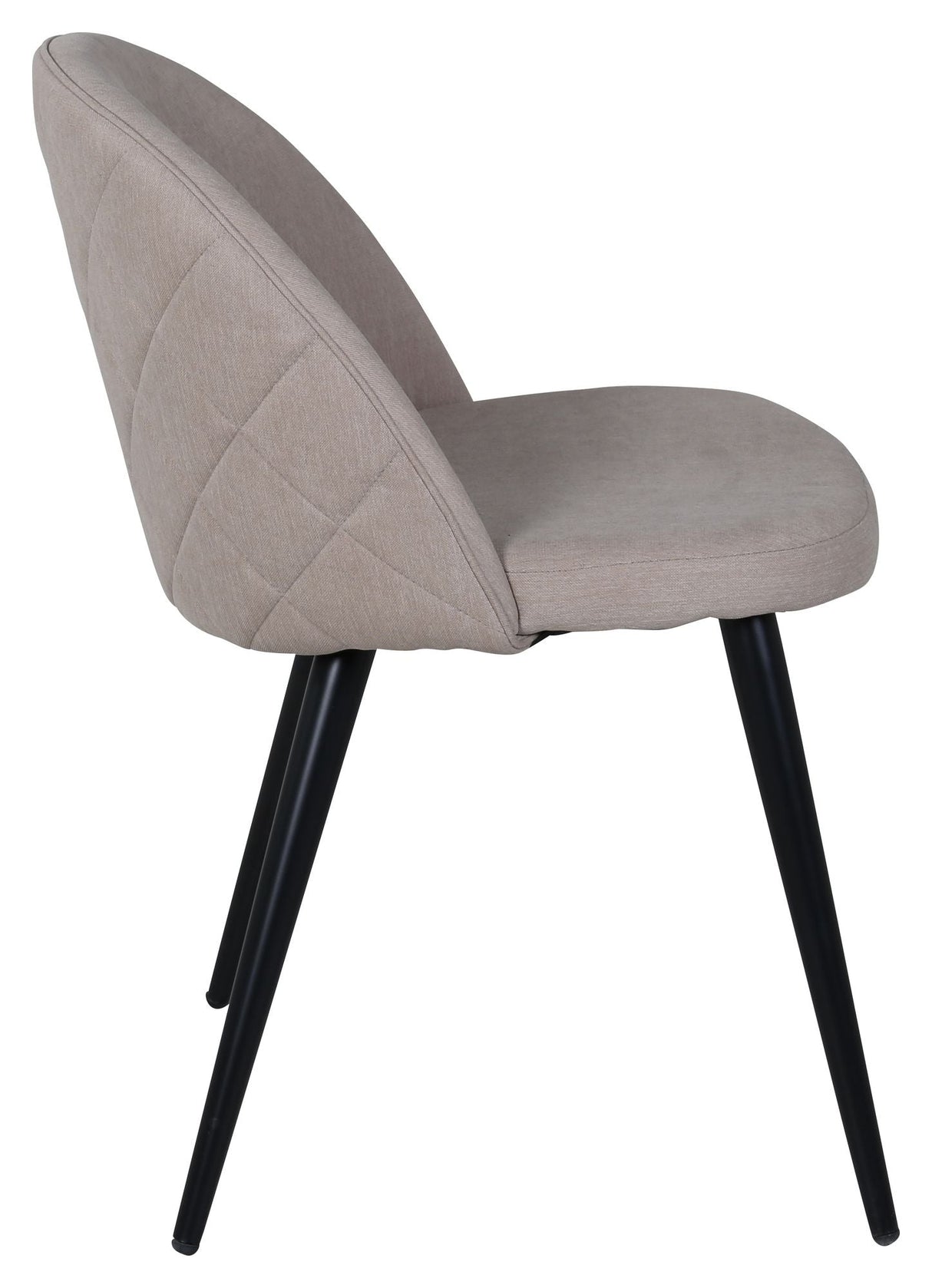 Velvet Stitches Dining Chair, Beige/Black