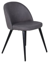 Velvet Stitches Dining Chair, Gray/Black