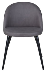 Velvet Stitches Dining Chair, Gray/Black