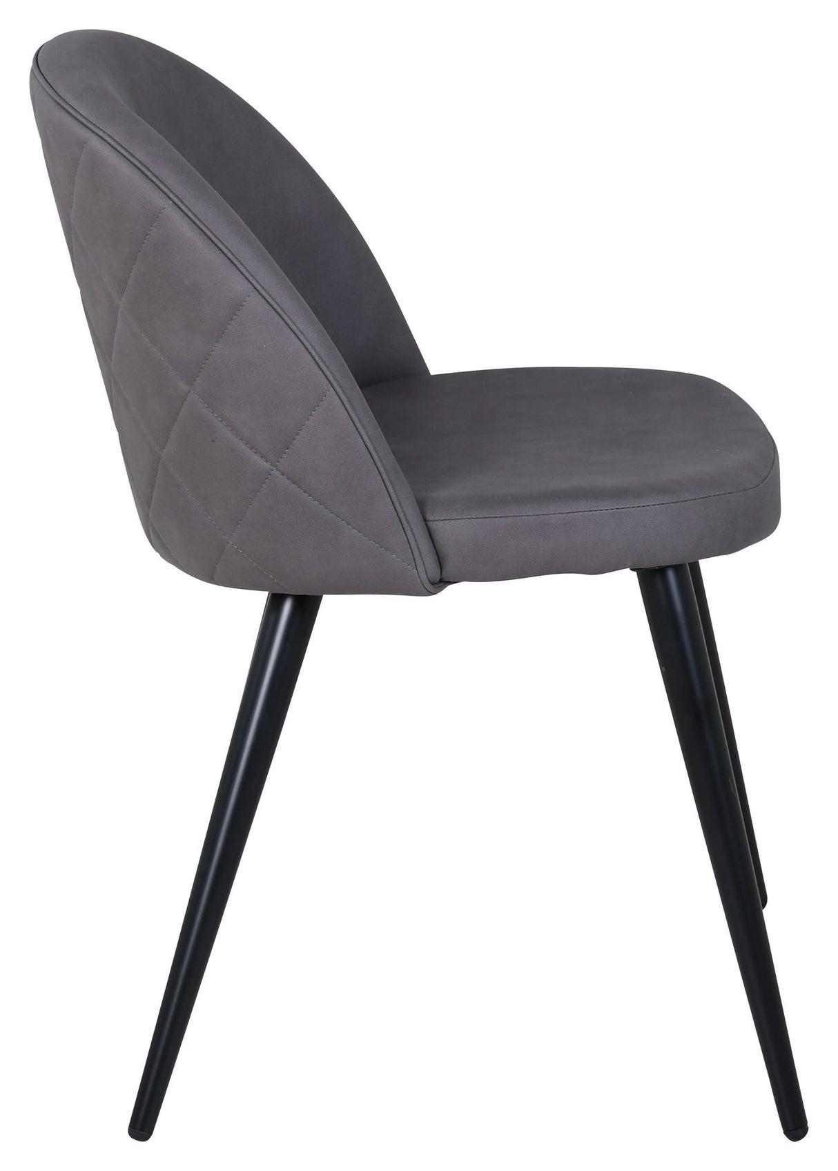 Velvet Stitches Dining Chair, Gray/Black