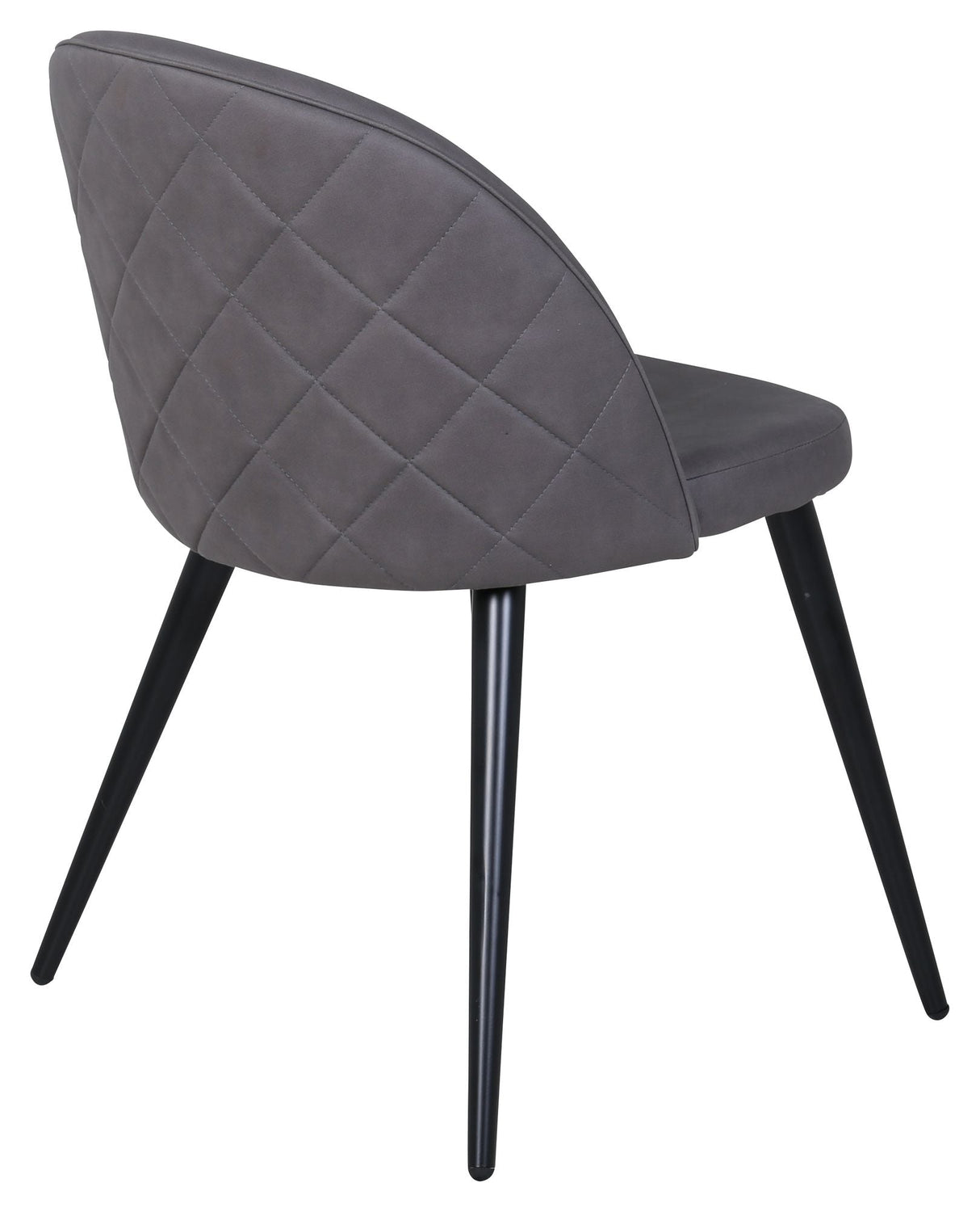 Velvet Stitches Dining Chair, Gray/Black