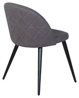 Velvet Stitches Dining Chair, Gray/Black