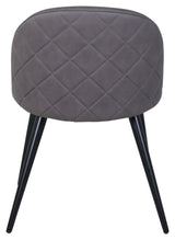 Velvet Stitches Dining Chair, Gray/Black