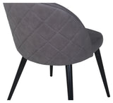 Velvet Stitches Dining Chair, Gray/Black