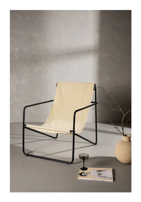 Vernon Lounge Chair, Steel, Beige