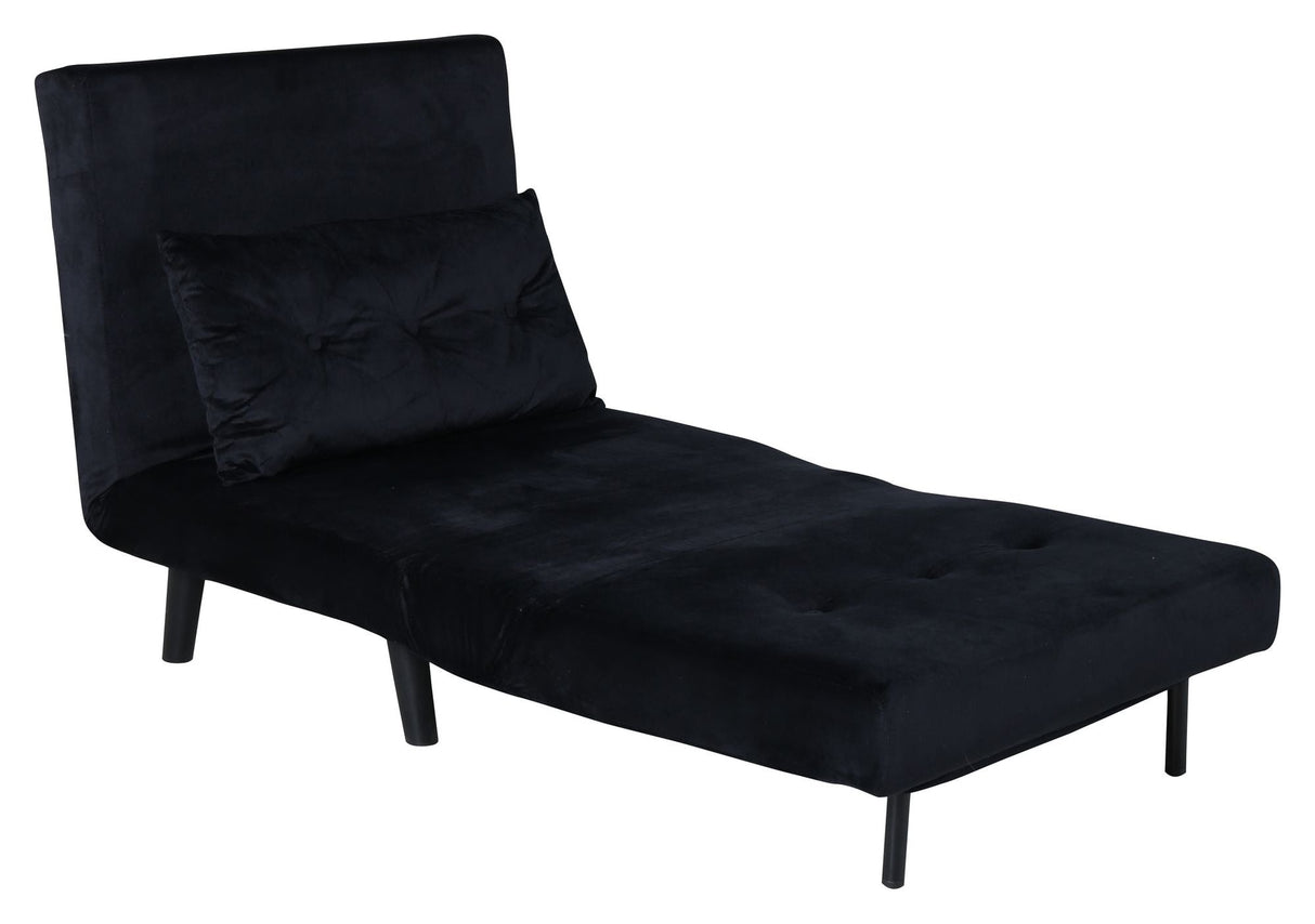 Vicky Sofa bed 73x190 - Black velvet