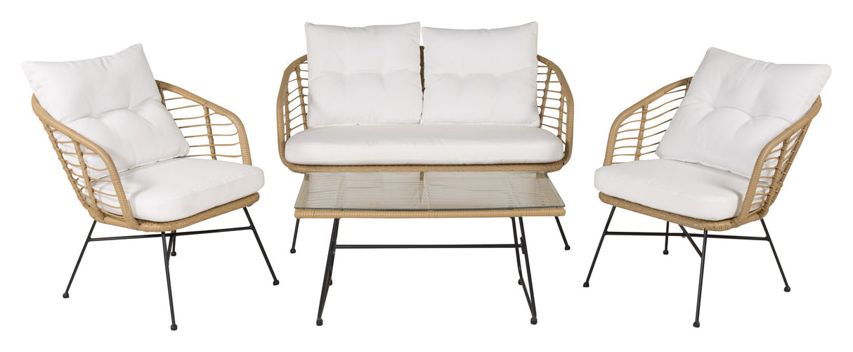 Viga Lounge Set - Nature/White