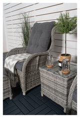 Vikelund Wicker Chairs Set, Gray w. Gray Cushion