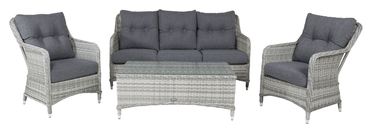 Vikelund, Sofa Set, Gray/Gray Cushion