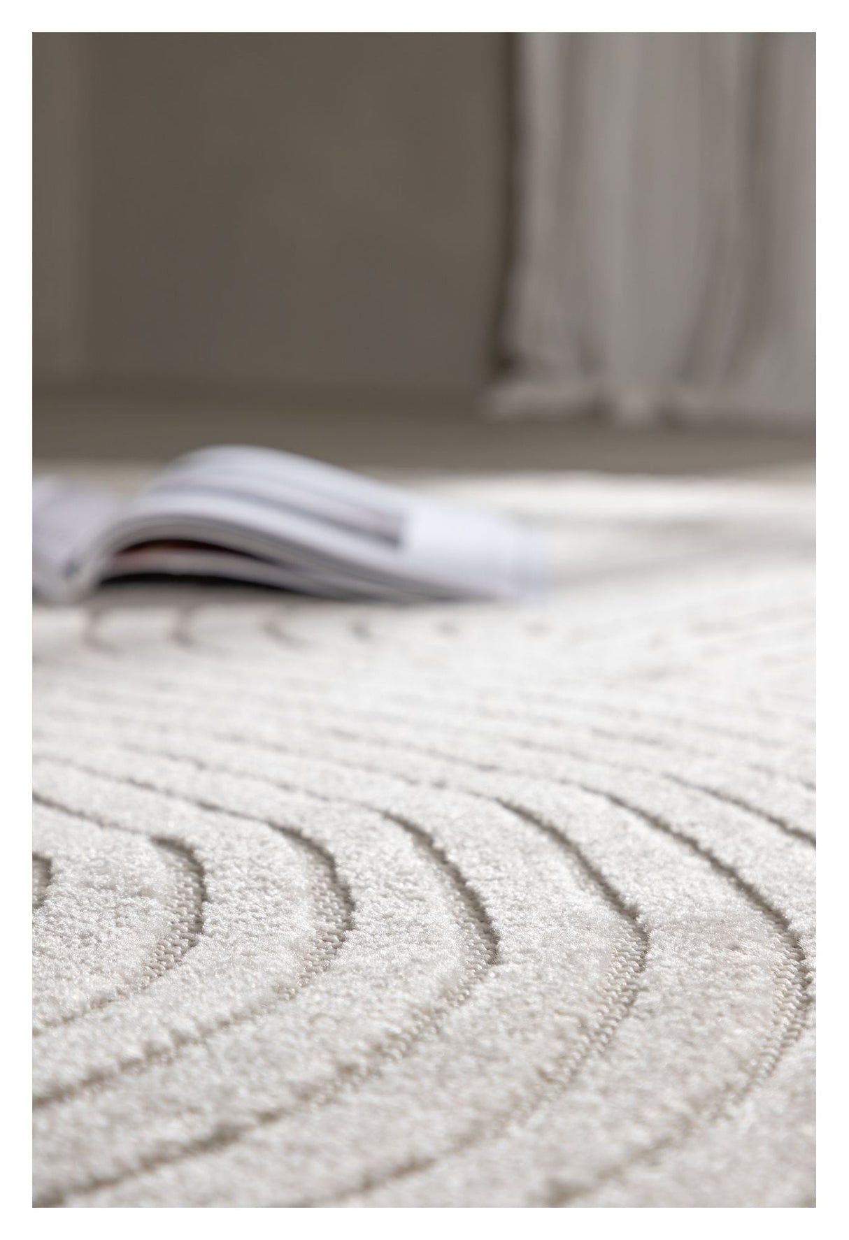 Vince, Carpet oval 230x160 - White