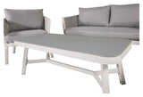 Virya Lounge Set, White w. gray cushions