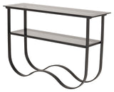 Wavy Side Table - Black Glass Top, 117x33.5