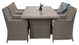 Wembley Garden Set, Gray Polyrattan with Cushion