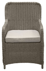 Wembley Garden Chair with armrests, Gray/Gray Cushion