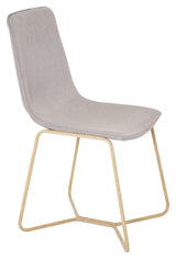 X-Chair Dining chair, Gray Fabric, oak look