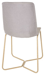 X-Chair Dining chair, Gray Fabric, oak look