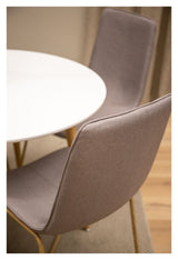 X-Chair Dining chair, Gray Fabric, oak look