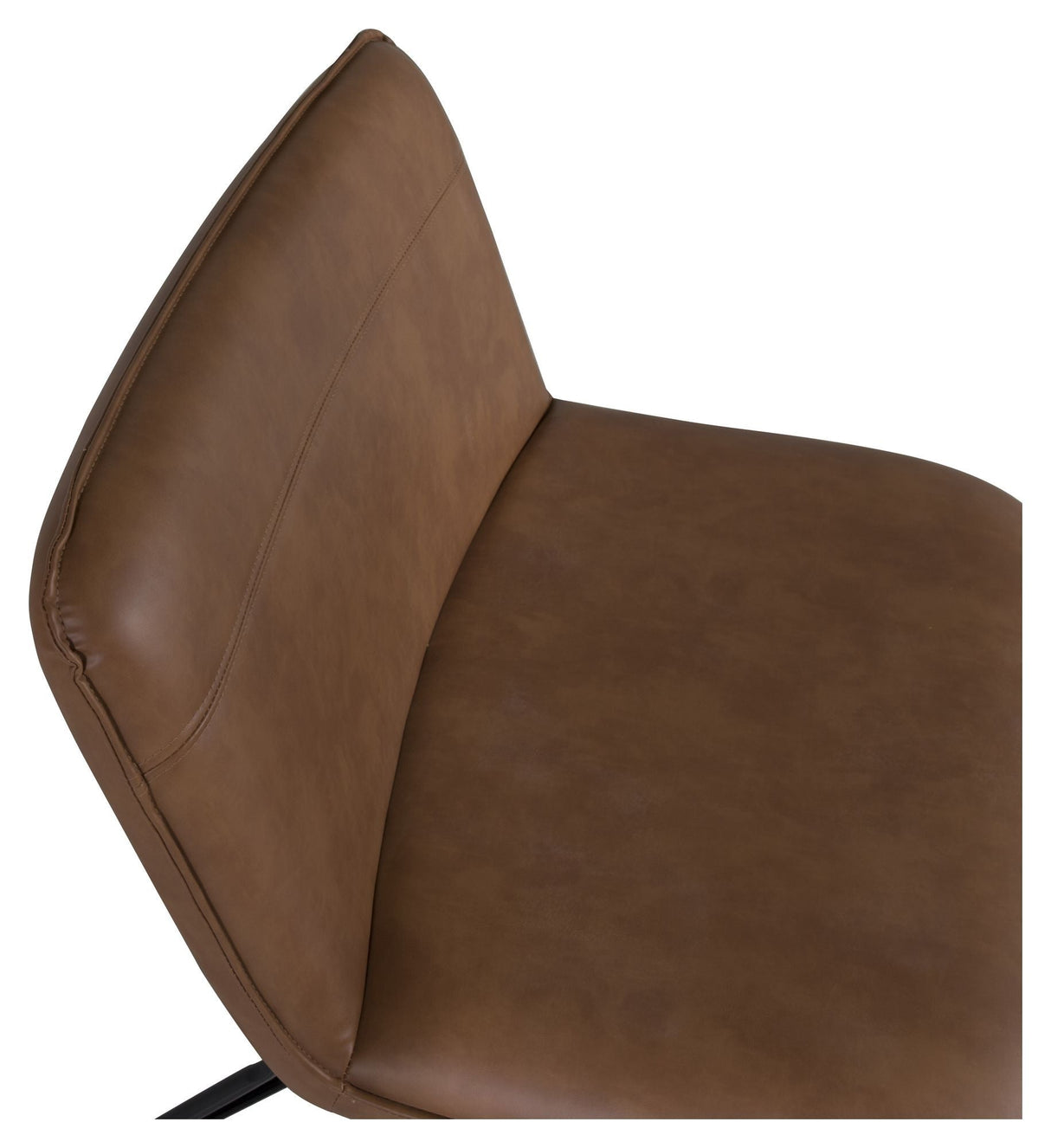 X-Lounge lounge chair with stool, Brown PU