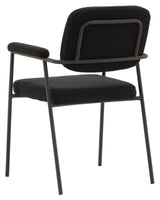 Yesterday Dining Chair, Black, Black Bouclé