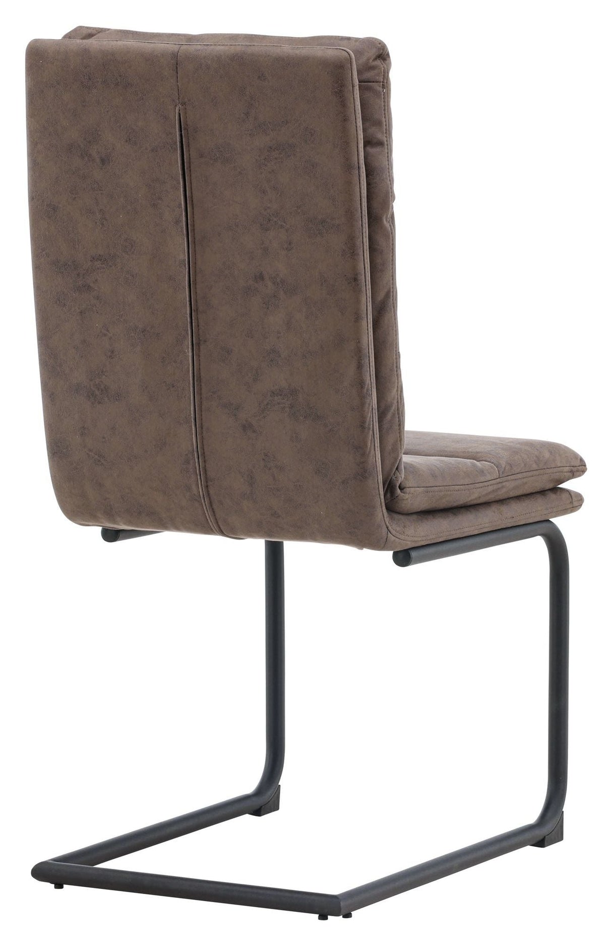 Zizo Dining Chair, Black, Brown Microfiber Fabric