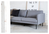 Zoom 3-seater. Sofa, Gray Fabric