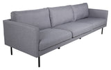 Zoom 3-seater. Sofa, Gray Fabric