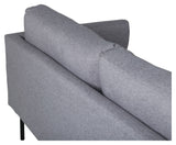 Zoom 3-seater. Sofa, Gray Fabric