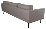 Zoom 3-seater. Sofa, Light Brown Fabric