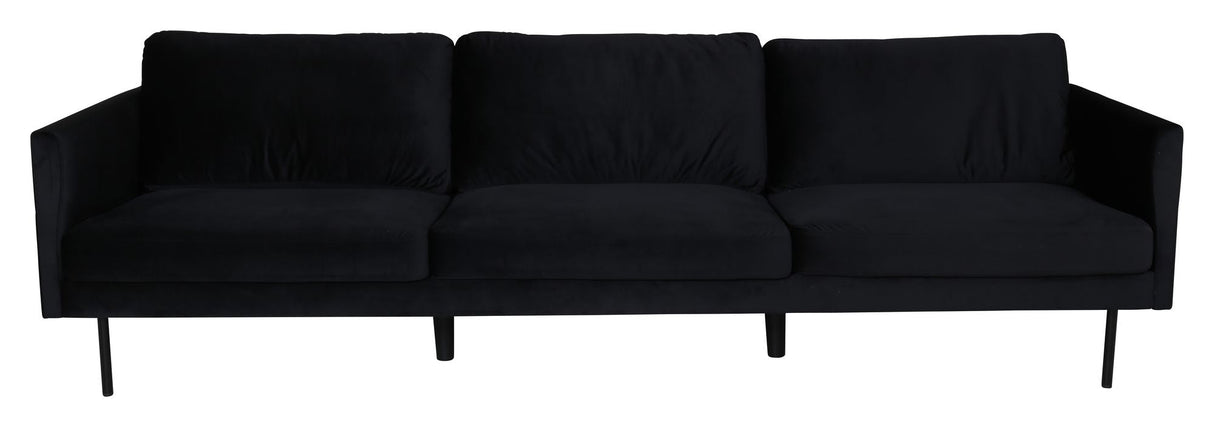 Zoom 3-seater. Sofa, Black Velvet