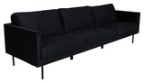 Zoom 3-seater. Sofa, Black Velvet