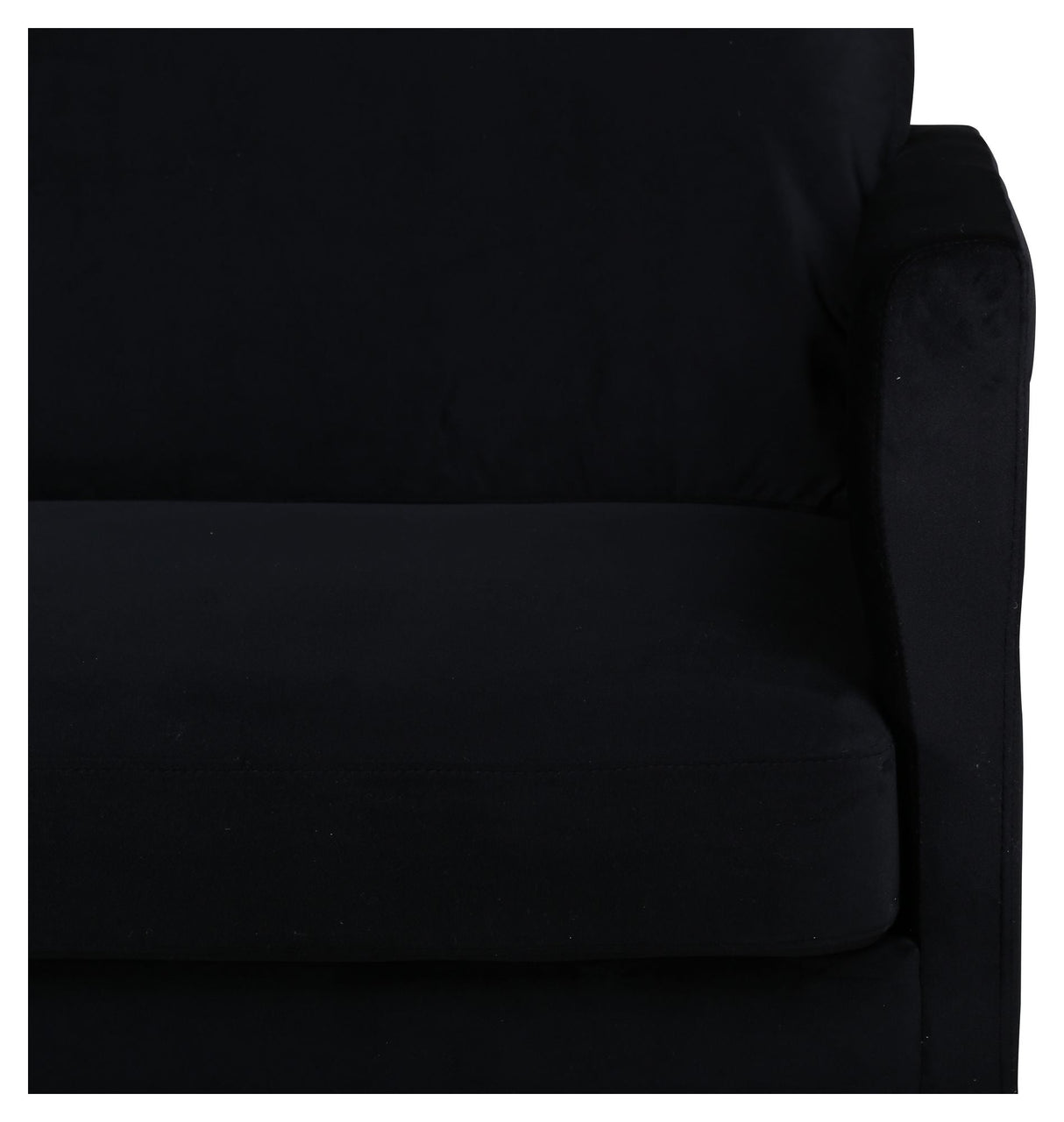 Zoom 3-seater. Sofa, Black Velvet