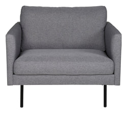 Zoom Lounge Chair, Polyester, Gray