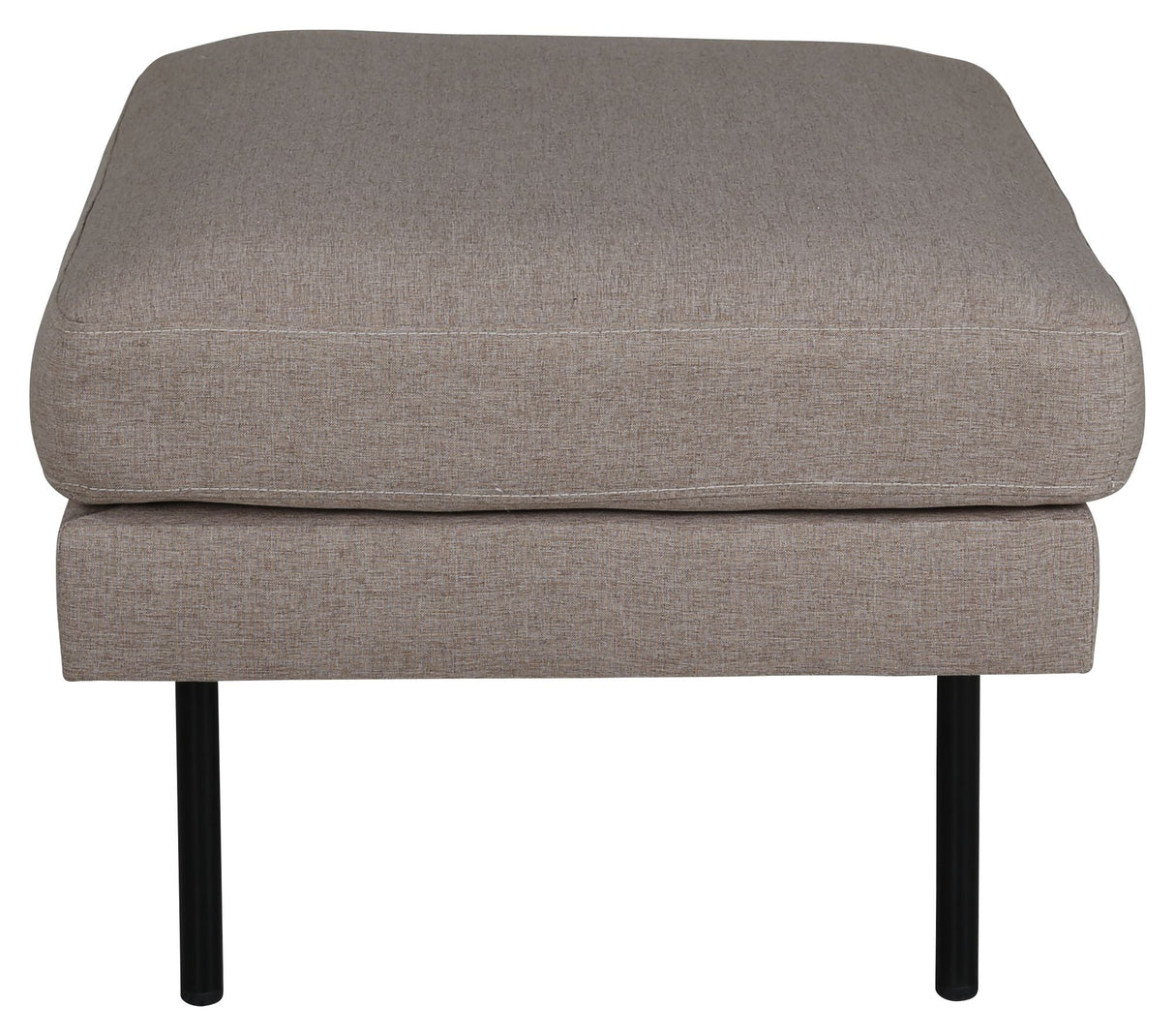 Zoom Ottoman, Brown fabric