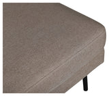 Zoom Ottoman, Brown fabric