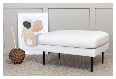 Zoom Ottoman, Offwhite velvet