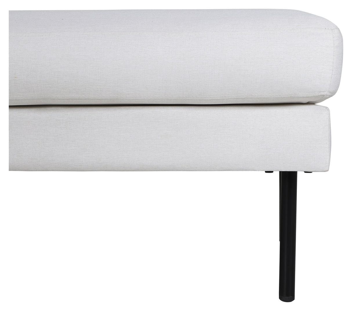 Zoom Ottoman, Offwhite velvet