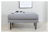 Zoom Ottoman, Steel gray velvet